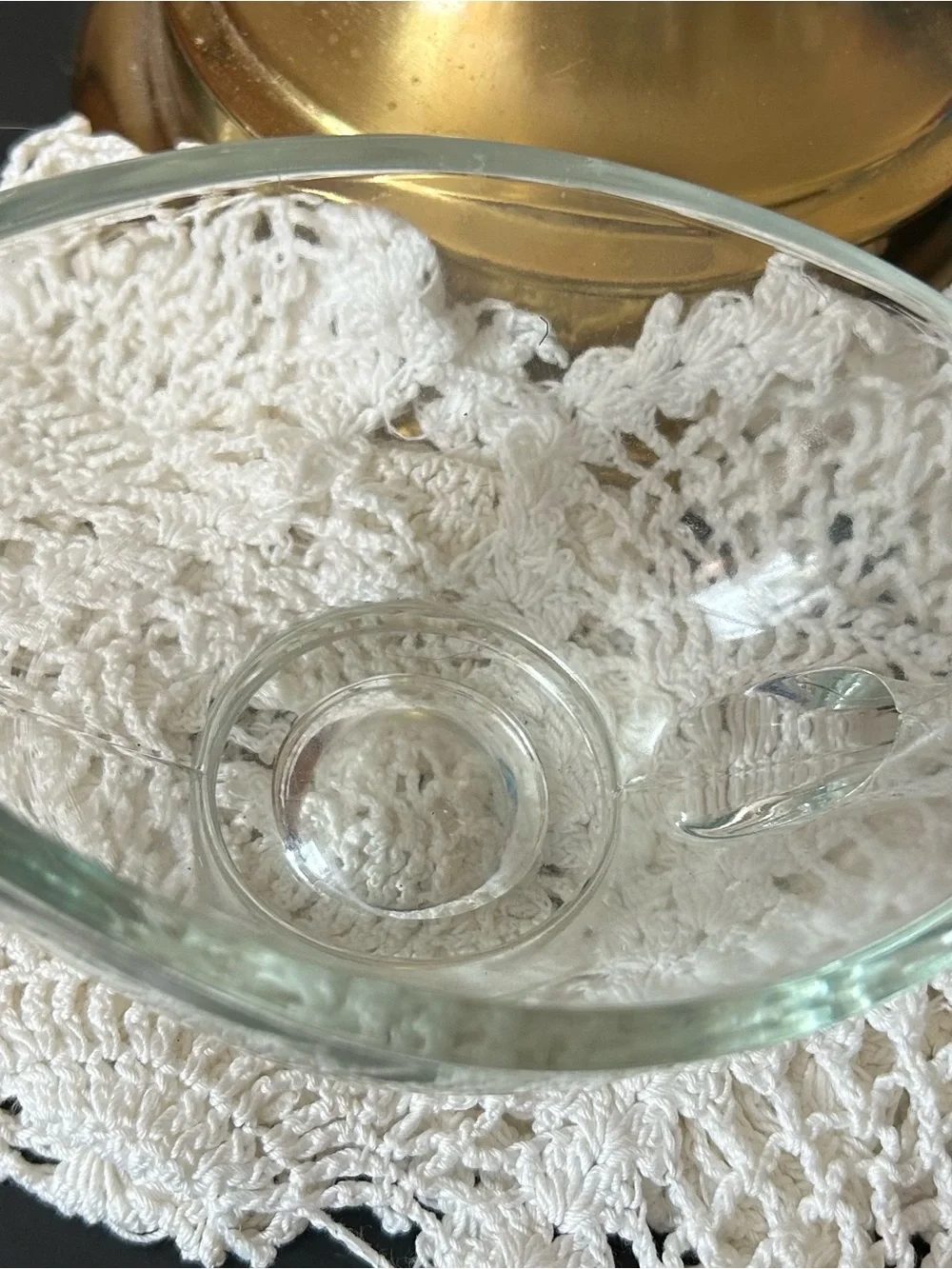 Clear Glass Serving Bowl - Elegant Transparent Home Kitchen Bowl